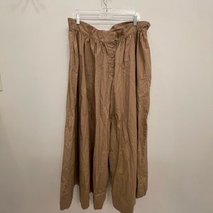 ASOS Wide Leg Palazzo Pants in Khaki